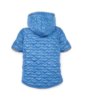 Zack and Zoey Elements Quilted Hearts Dog Jacket - Blue